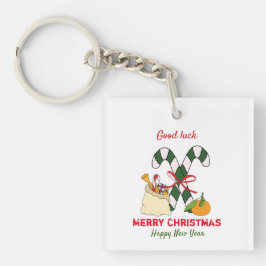 Niedliche Minimalistische Weihnachten und Neues Ja Schlüsselanhänger