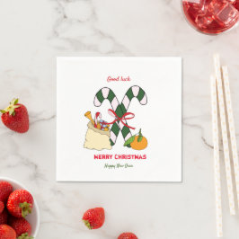 Niedliche Minimalistische Weihnachten und Neues Ja Serviette
