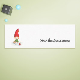 Niedliche Minimalistische Weihnachts-Elf Spielzeug Mini Visitenkarte