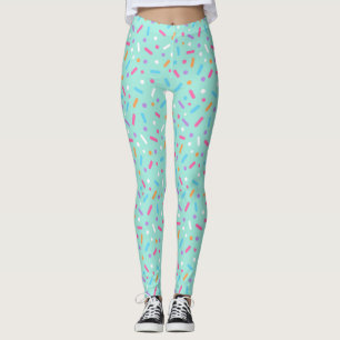 Niedliche Minze Grün Icing mit Sprinklen Donut Leggings