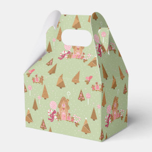 Niedliche Minze Pink Gingerbrot Candy Canes Gefäll Geschenkschachtel