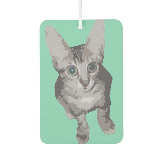 Niedliche Mit Augen Katze Autolufterfrischer (Vorderseite)