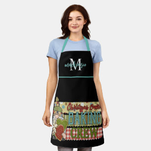 Niedliche Mit Monogramm Weihnachtsbacken Crew Schü Schürze