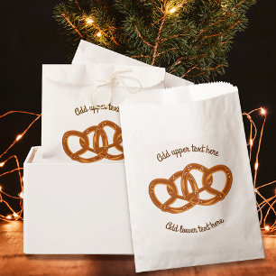 Niedliche miteinander verbundene Bretzel - Brotkno Geschenktütchen