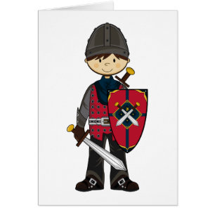 Niedliche mittelalterliche Ritter-Karte
