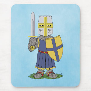 Niedliche Mittelalterliche Rittermaus Mousepad