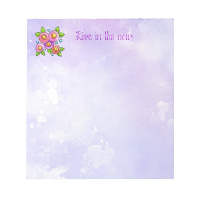 Niedliche moderne Blume Notizblock (Vorderseite)
