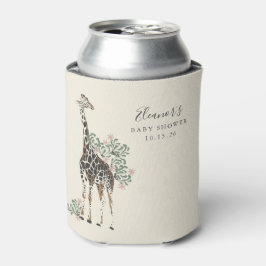 Niedliche moderne Blumengiraffe Einfache Babydusch Dosenkühler