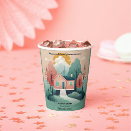 Niedliche moderne Forever Zuhause-Adoption zur För Pappbecher