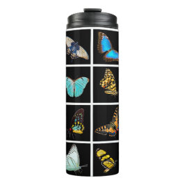 Niedliche moderne Fotografie Butterfly Black Thermosbecher