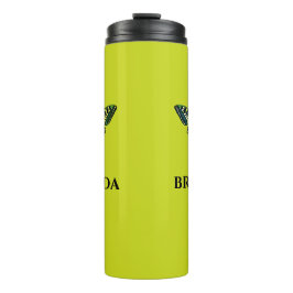 Niedliche moderne Fotografie Butterfly Green Thermosbecher