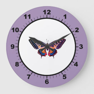 Niedliche moderne Fotografie Butterfly Große Uhr