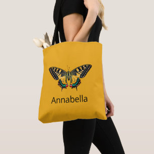 Niedliche moderne Fotografie Schmetterling Name Ta Tasche