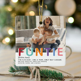Niedliche moderne Funtie Tyopgrafie Foto Weihnacht Keramikornament