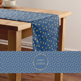 Niedliche moderne Goldpolka Dots Christlich glückl Kurzer Tischläufer