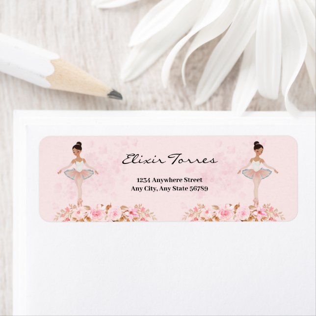 Niedliche moderne Kleine Ballerina Foto Babydusche (Insitu)