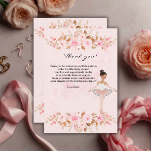 Niedliche moderne Kleine Ballerina Foto Babydusche Dankeskarte