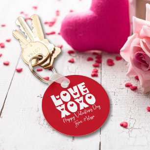 Niedliche moderne, kühne Liebe des Roten Valentins Schlüsselanhänger