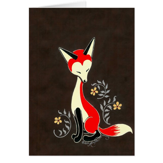Niedliche moderne künstlerische Fox-Malerei (Vorne)