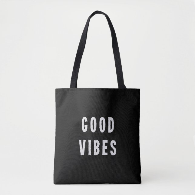Niedliche, moderne Minimal Schwarz-Weiß-Vibes Tasche (Vorderseite)