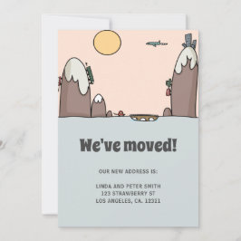 Niedliche, moderne neue Adresse Big Move Ankündigung