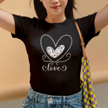 Niedliche moderne Typografie-Liebe Herz Valentinst