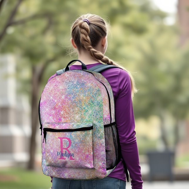 Niedliche moderne, unicorrosa Imitate Glitzer Mono Bedruckter Rucksack (Von Creator hochgeladen)