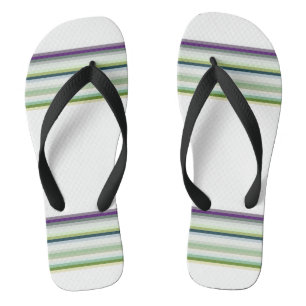 Niedliche, moderne weiße Streifen Flip Flops