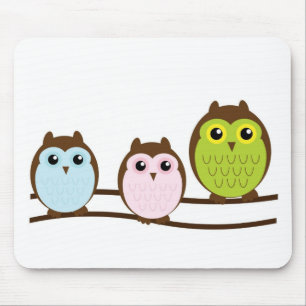 Niedliche Modische Elegante Schicksal Eule Mousepad