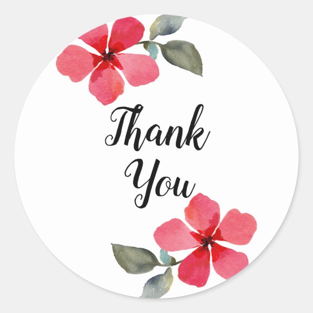 Niedliche Mohnblumen Rote Frühlingsblumen Blumenge Runder Aufkleber (Vorderseite)