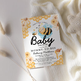 Niedliche Mommy-to-Bee Summer Baby Dusche Einladung