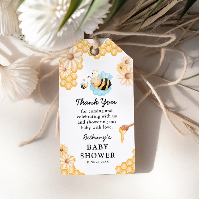 Niedliche Mommy-to-Bee Summer Baby Dusche Geschenkanhänger (Von Creator hochgeladen)