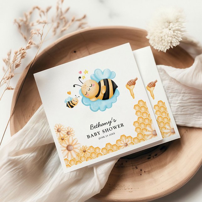 Niedliche Mommy-to-Bee Summer Baby Dusche Serviette (Von Creator hochgeladen)