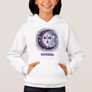Niedliche Mond-Stars geben Kindern einen Namen Hoodie
