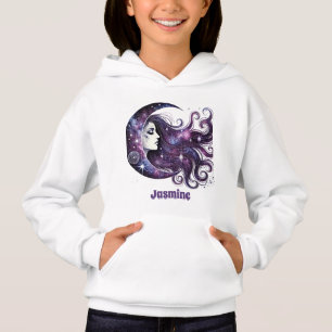 Niedliche Mond-Stars geben Kindern einen Namen Hoodie