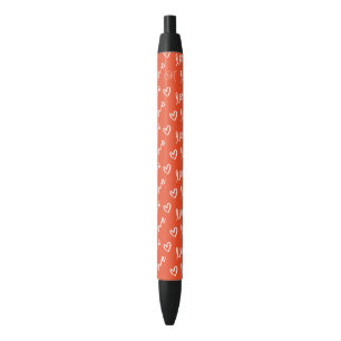 Niedliche Monogramm Rotes Herz und Liebe Buchstabe Kugelschreiber