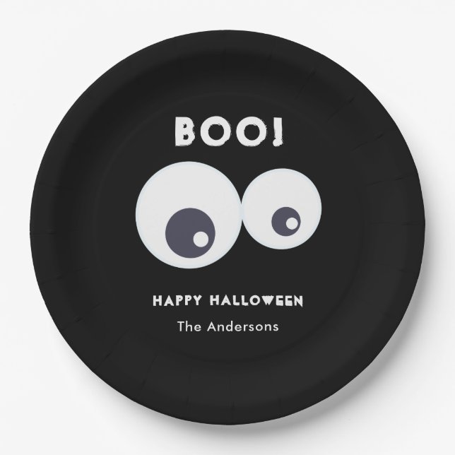 Niedliche Monster Eyeballs Glückliches Halloween S Pappteller (Vorderseite)