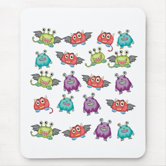 Niedliche Monster Mousepad (Vorne)