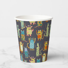 Niedliche Monster Pappbecher