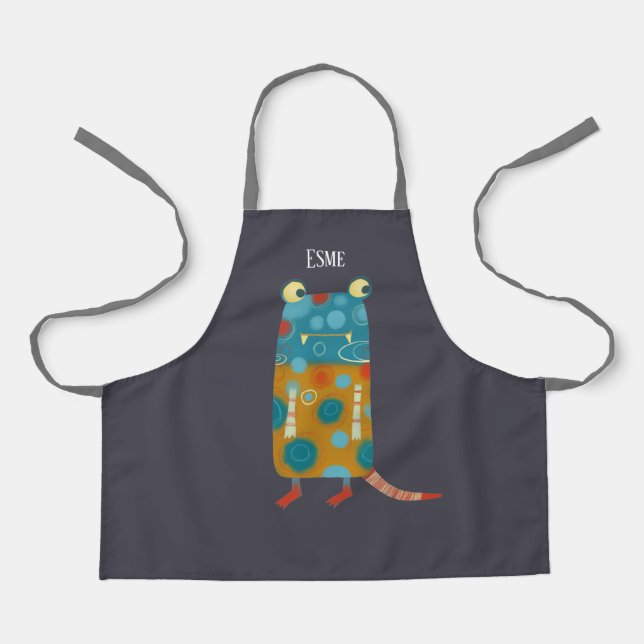 Niedliche Monster Personalisiert Schürze (Vorderseite)