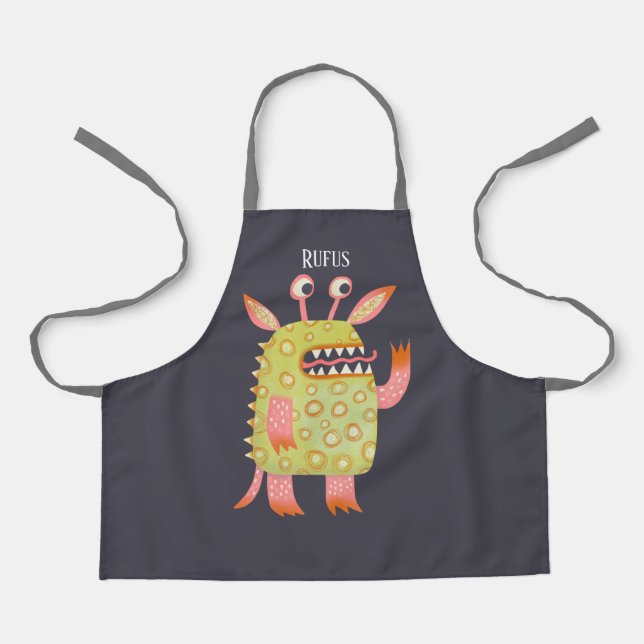 Niedliche Monster Personalisiert Schürze (Vorderseite)