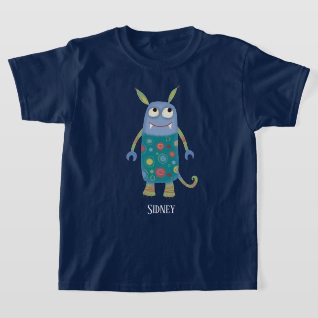 Niedliche Monster Personalisiert T-Shirt (Ablage )