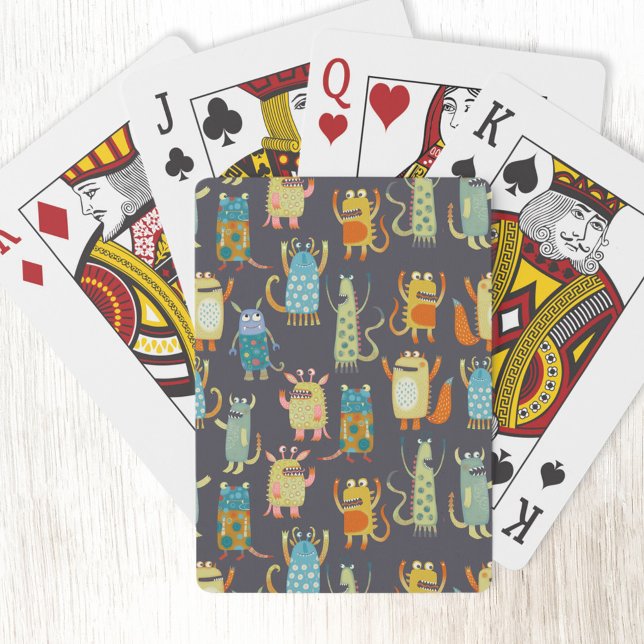 Niedliche Monster Spielkarten (Fun monster pattern art playing cards)