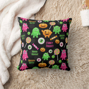 "Niedliche" Monster und Halloween Spaß nahtlos Kissen