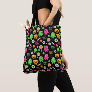 "Niedliche" Monster und Halloween Spaß nahtlos Tasche