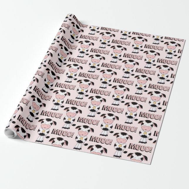Niedliche Moo Cows Geschenkwrap Geschenkpapier (Ungerollt)