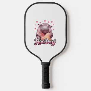 Niedliche Moo Deng Hippo Girlie Hearts für Mädchen Pickleball Schläger