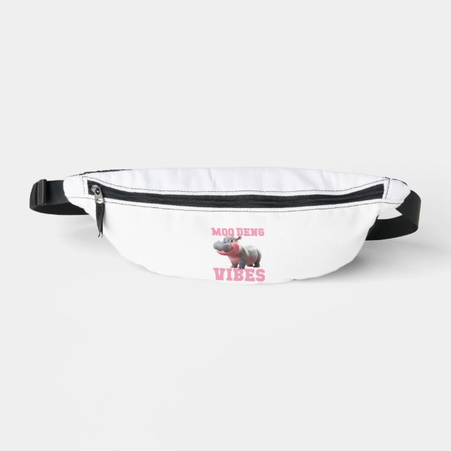 Niedliche MOO DENG VIBES Nur Baby Hippo Kindergart Bauchtasche (Vorderseite)
