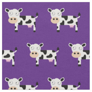 Niedliche Mooskuh Kid Baby Kinderzimmer Farm Lila Stoff