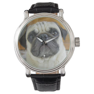Niedliche Mops-Gesichts-Armbanduhr Armbanduhr
